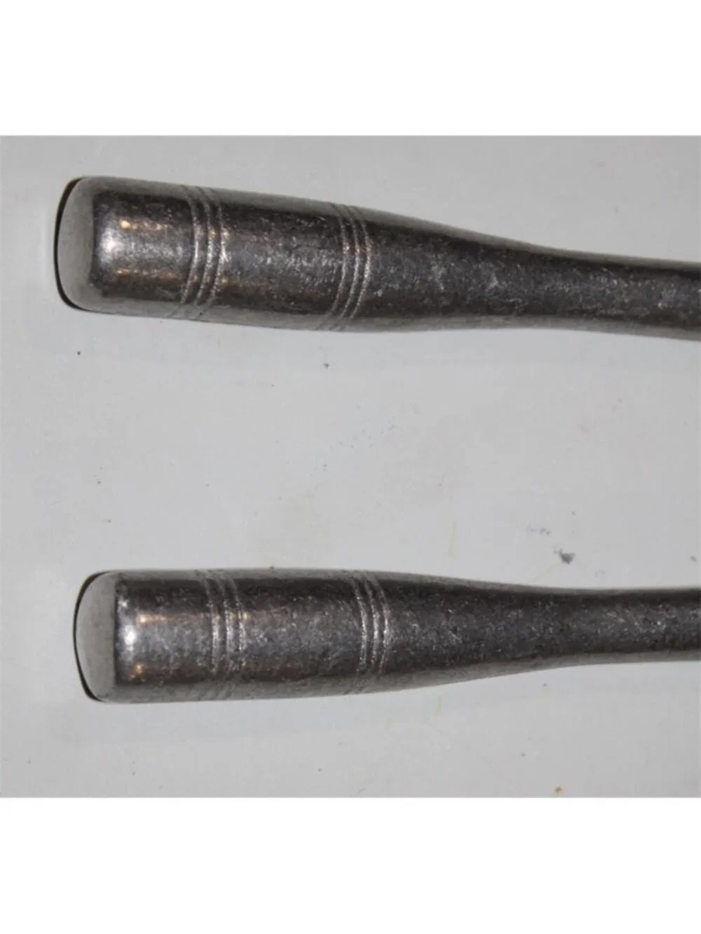 Vintage Heavy Weight Spoon Fork Salad Serving Metalware Pewter Style Colonial